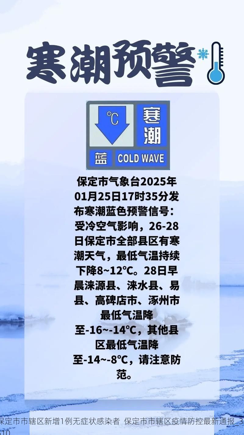 保定市市辖区新增1例无症状感染者  保定市市辖区疫情防控最新通报_38610