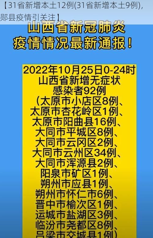 【31省新增本土12例(31省新增本土9例),郧县疫情引关注】