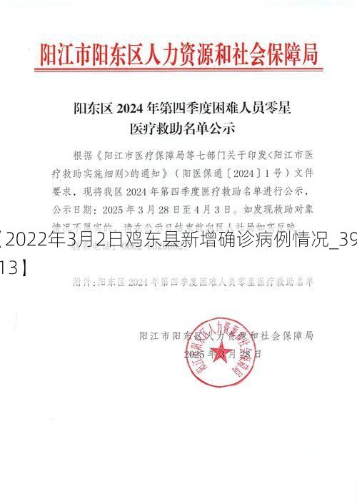 【2022年3月2日鸡东县新增确诊病例情况_39113】