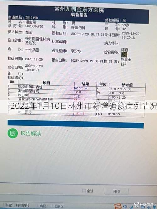 2022年1月10日林州市新增确诊病例情况