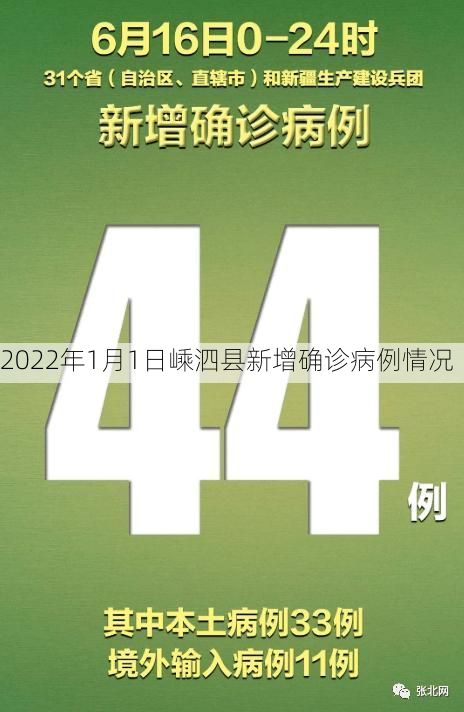 2022年1月1日嵊泗县新增确诊病例情况