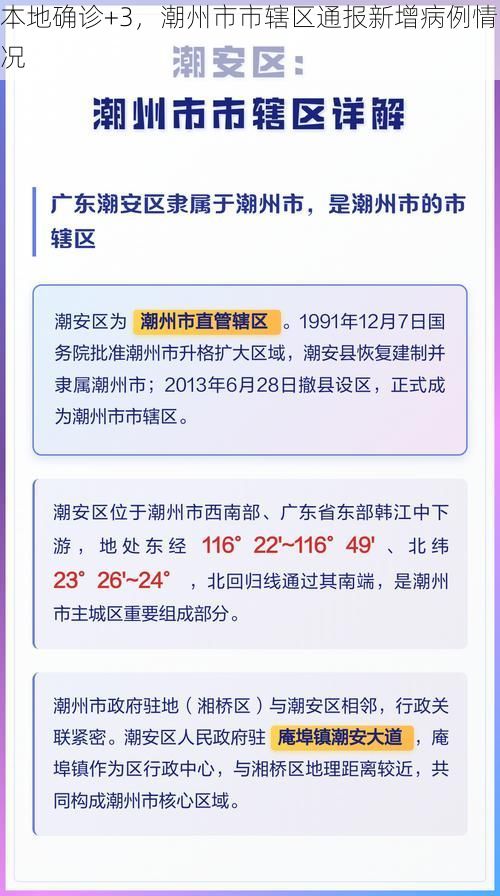 本地确诊+3，潮州市市辖区通报新增病例情况