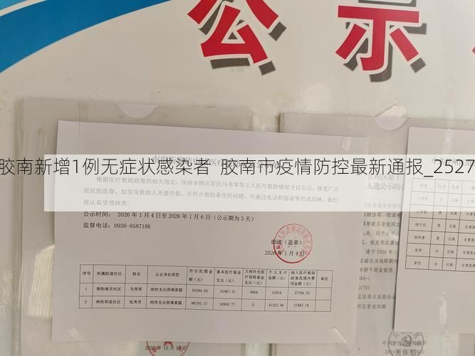 【胶南新增1例无症状感染者 胶南市疫情防控最新通报_25274】