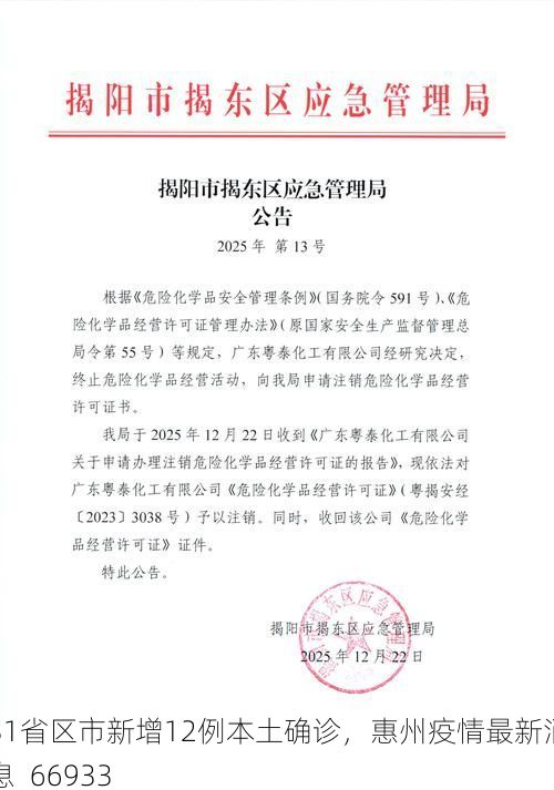 31省区市新增12例本土确诊，惠州疫情最新消息_66933