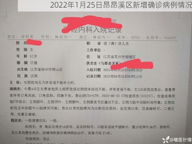 2022年1月25日昂昂溪区新增确诊病例情况