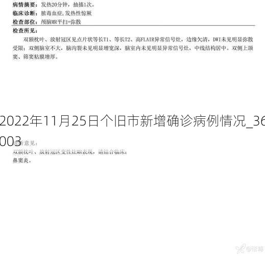 2022年11月25日个旧市新增确诊病例情况_36003