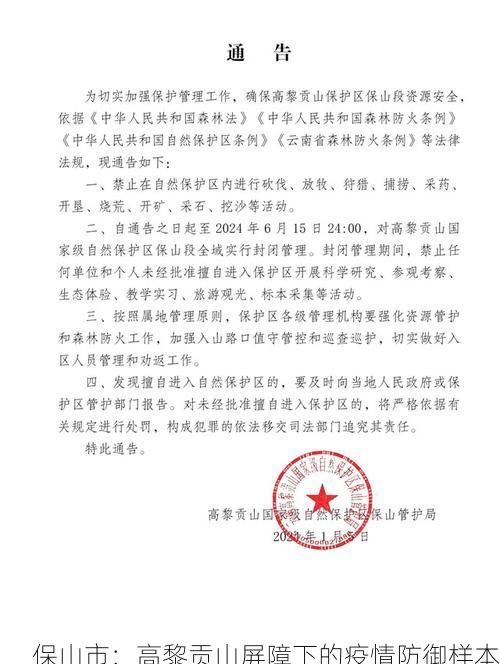 保山市：高黎贡山屏障下的疫情防御样本