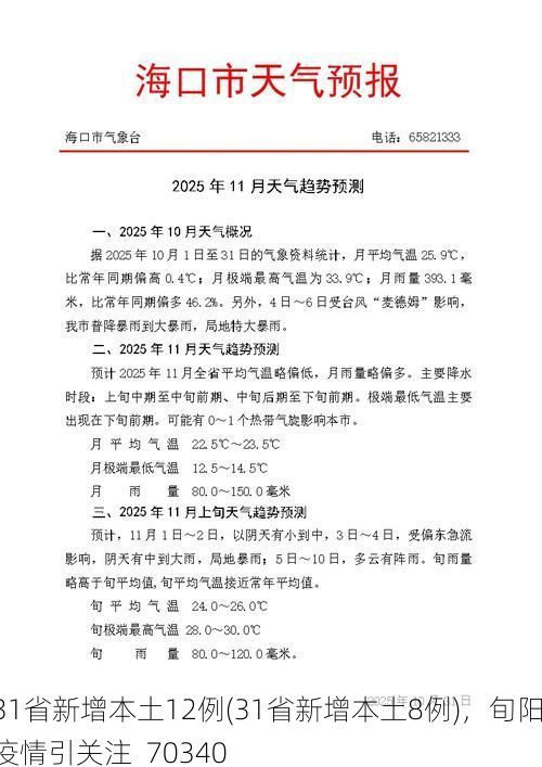 31省新增本土12例(31省新增本土8例)，旬阳疫情引关注_70340