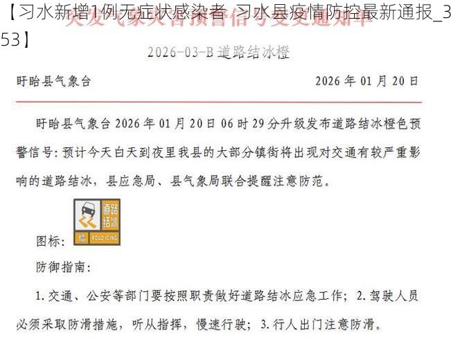 【习水新增1例无症状感染者  习水县疫情防控最新通报_30853】