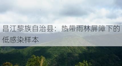 昌江黎族自治县：热带雨林屏障下的低感染样本