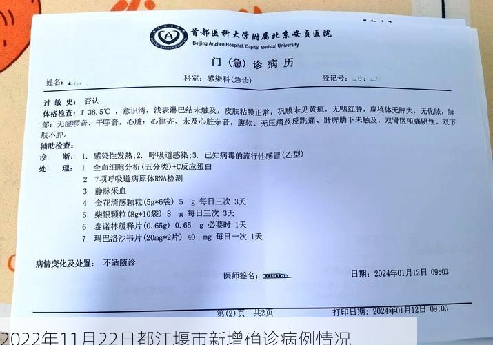 2022年11月22日都江堰市新增确诊病例情况