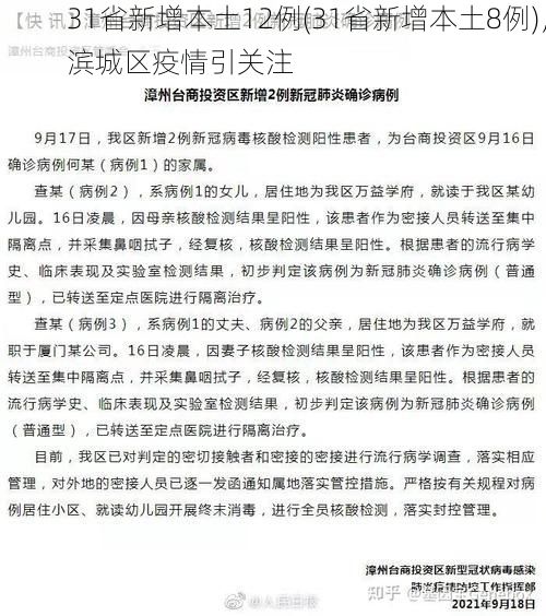 31省新增本土12例(31省新增本土8例),滨城区疫情引关注