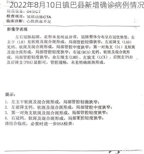 2022年8月10日镇巴县新增确诊病例情况