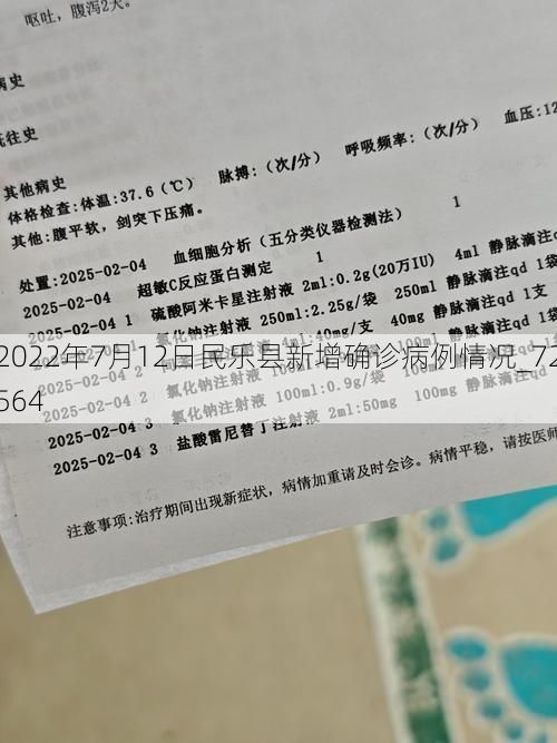 2022年7月12日民乐县新增确诊病例情况_72564