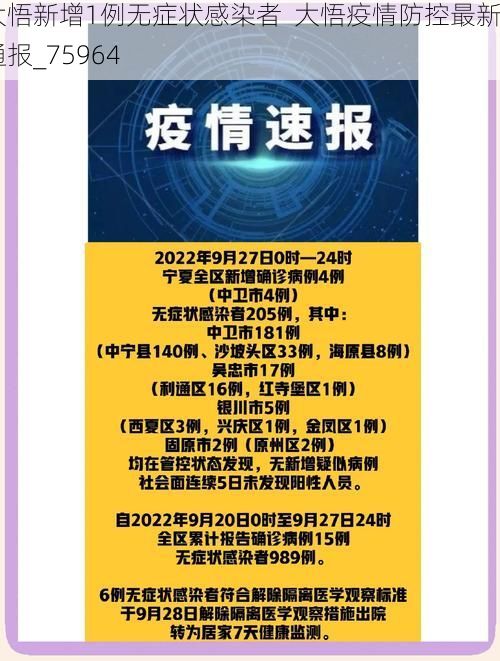 大悟新增1例无症状感染者  大悟疫情防控最新通报_75964
