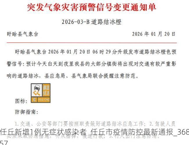 任丘新增1例无症状感染者 任丘市疫情防控最新通报_36857