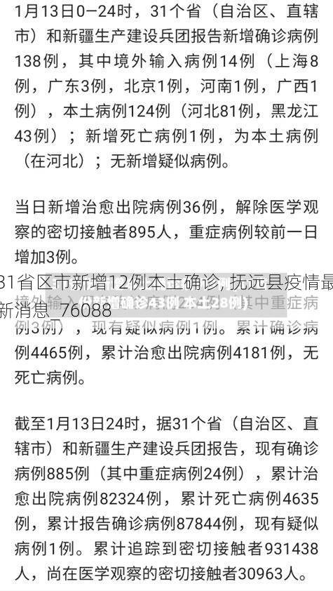 31省区市新增12例本土确诊, 抚远县疫情最新消息_76088