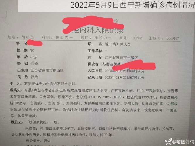 2022年5月9日西宁新增确诊病例情况