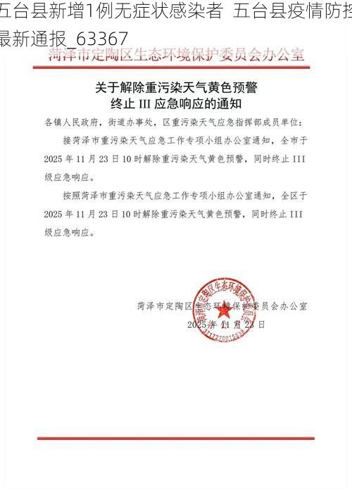 五台县新增1例无症状感染者 五台县疫情防控最新通报_63367