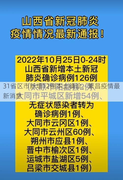 31省区市新增12例本土确诊,繁昌疫情最新消息