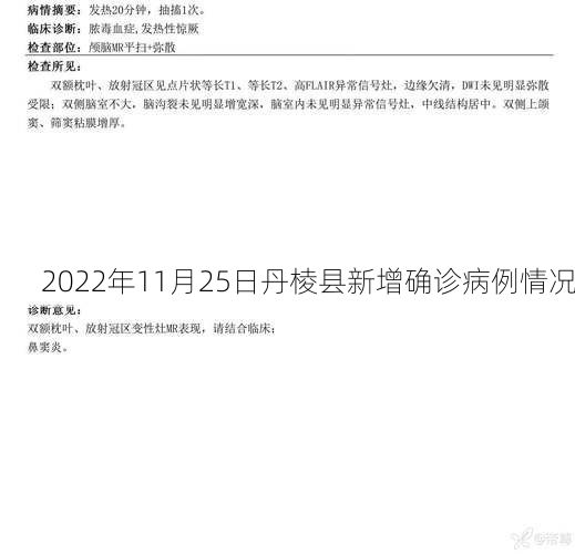 2022年11月25日丹棱县新增确诊病例情况