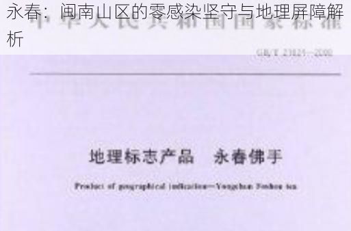永春:闽南山区的零感染坚守与地理屏障解析