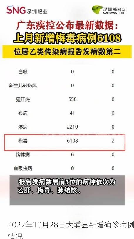 2022年10月28日大埔县新增确诊病例情况