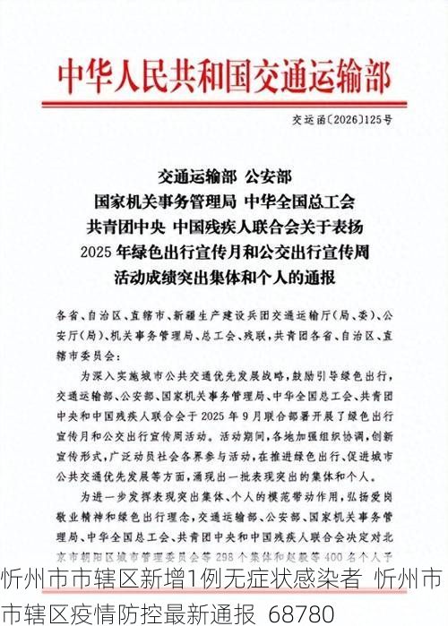 忻州市市辖区新增1例无症状感染者 忻州市市辖区疫情防控最新通报_68780