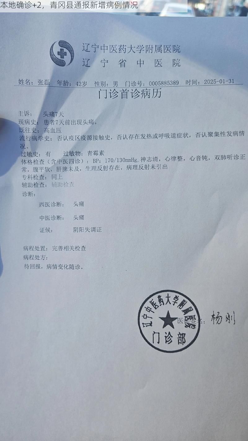 本地确诊+2,青冈县通报新增病例情况