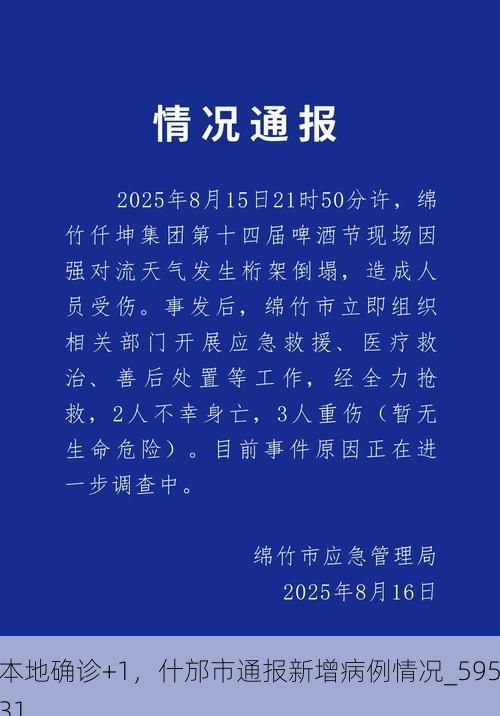 本地确诊+1,什邡市通报新增病例情况_59531