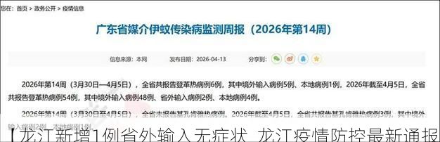 【龙江新增1例省外输入无症状 龙江疫情防控最新通报】