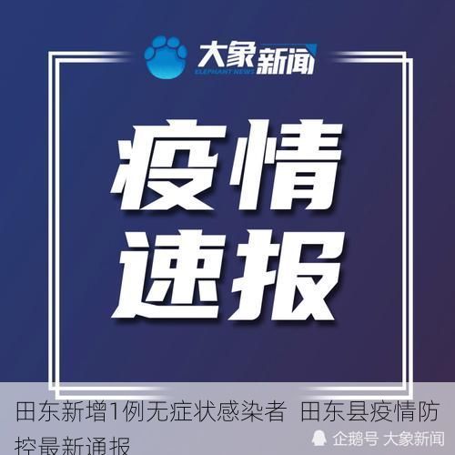 田东新增1例无症状感染者  田东县疫情防控最新通报