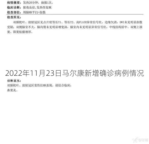 2022年11月23日马尔康新增确诊病例情况