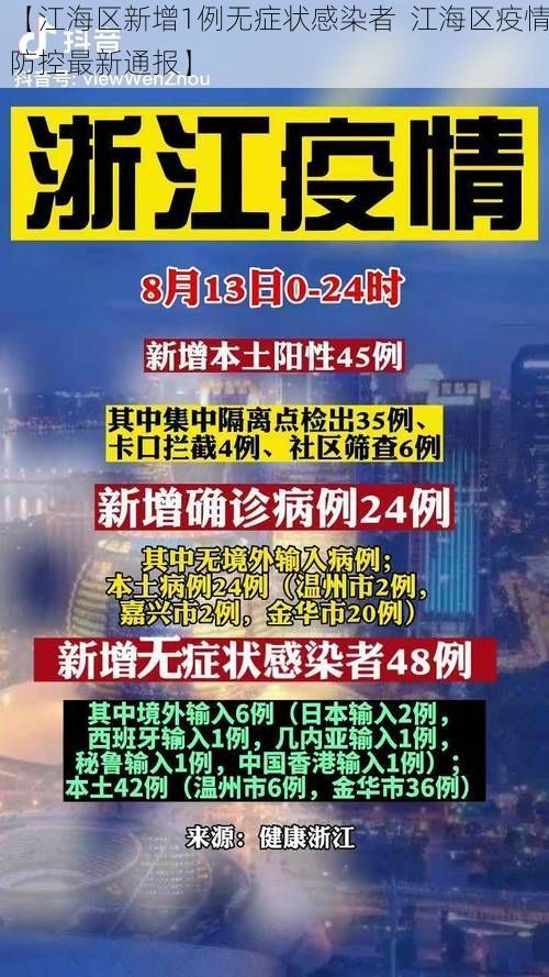 【江海区新增1例无症状感染者 江海区疫情防控最新通报】