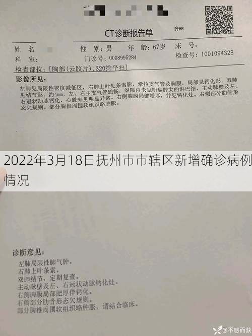 2022年3月18日抚州市市辖区新增确诊病例情况