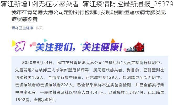 蒲江新增1例无症状感染者 蒲江疫情防控最新通报_25379