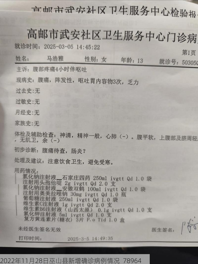2022年11月28日巫山县新增确诊病例情况_78964