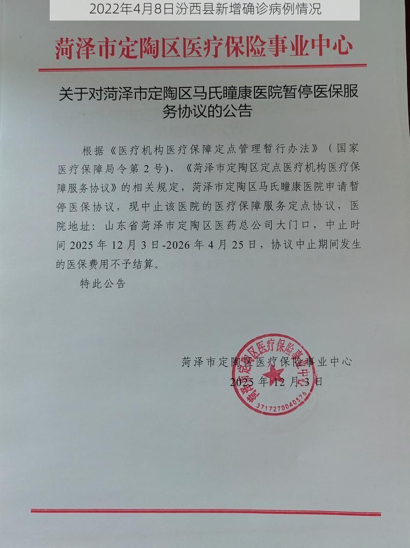 2022年4月8日汾西县新增确诊病例情况