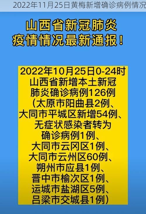 2022年11月25日黄梅新增确诊病例情况