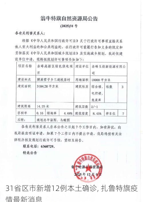 31省区市新增12例本土确诊, 扎鲁特旗疫情最新消息
