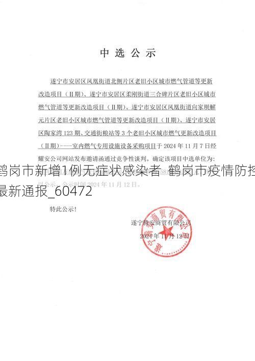 鹤岗市新增1例无症状感染者 鹤岗市疫情防控最新通报_60472