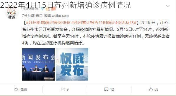2022年4月15日苏州新增确诊病例情况