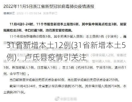 31省新增本土12例(31省新增本土5例),卢氏县疫情引关注